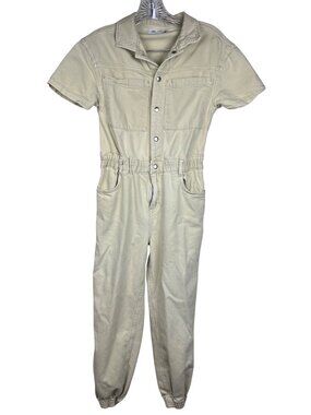 Zara Distress Denim Jumpsuit